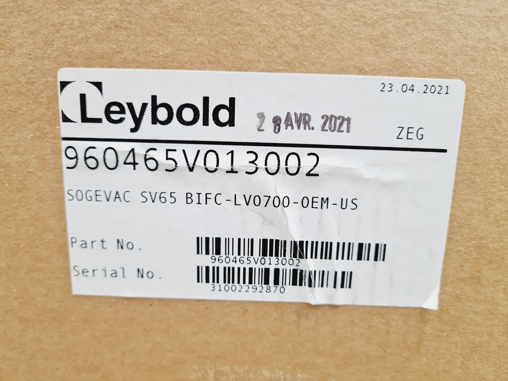 Image of Sogevac SV65 BI FC Vacuum Pump