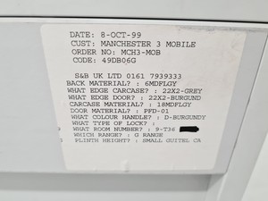 Thumbnail image of Set of 5 S+B Under Bench Lab Storage, 3 x 2 Door Cupboards 2 x 3 Drawer Chests