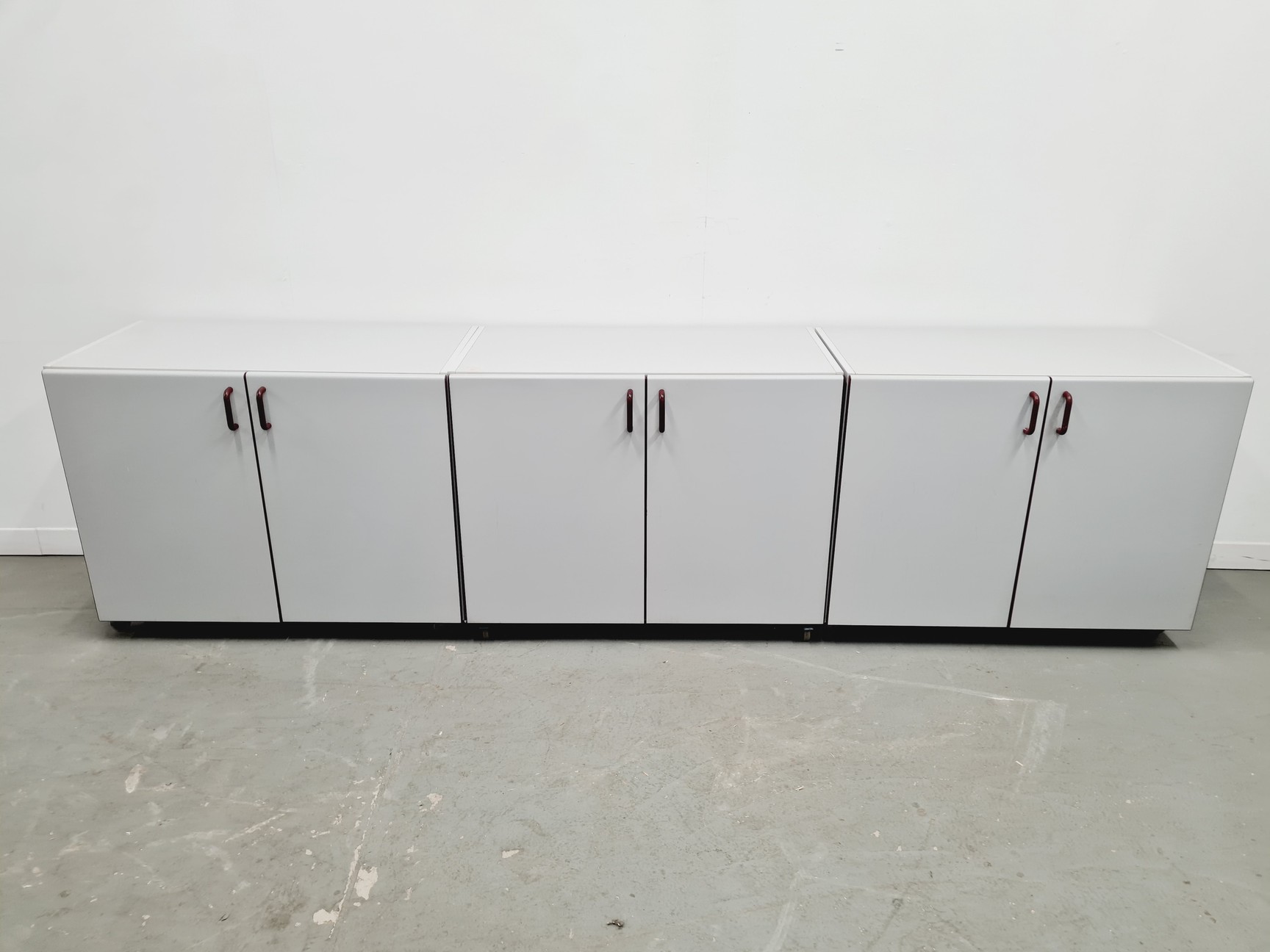 Image of Set of 5 S+B Under Bench Lab Storage, 3 x 2 Door Cupboards 2 x 3 Drawer Chests