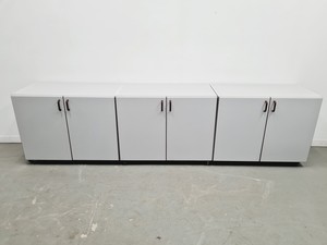 Thumbnail image of Set of 5 S+B Under Bench Lab Storage, 3 x 2 Door Cupboards 2 x 3 Drawer Chests