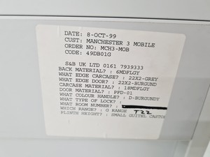 Thumbnail image of Set of 5 S+B Under Bench Lab Storage, 3 x 2 Door Cupboards, 2 x 3 Drawer Chests