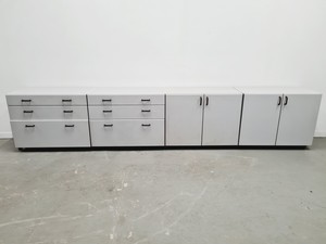 Thumbnail image of Set of 4 S+B Under Bench Lab Storage, 2 x 2 Door Cupboards, 2 x 3 Drawer Chests