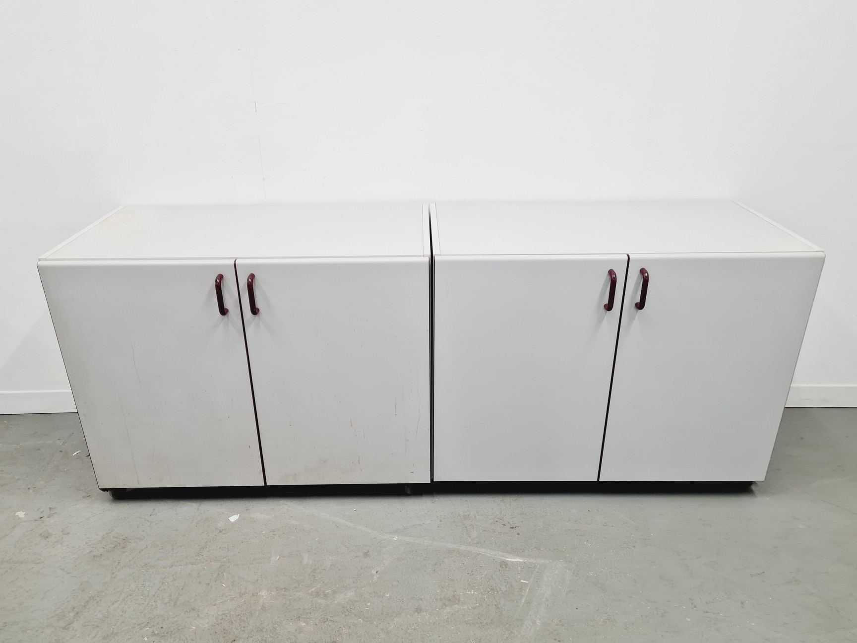 Image of Set of 4 S+B Under Bench Lab Storage, 2 x 2 Door Cupboards, 2 x 3 Drawer Chests