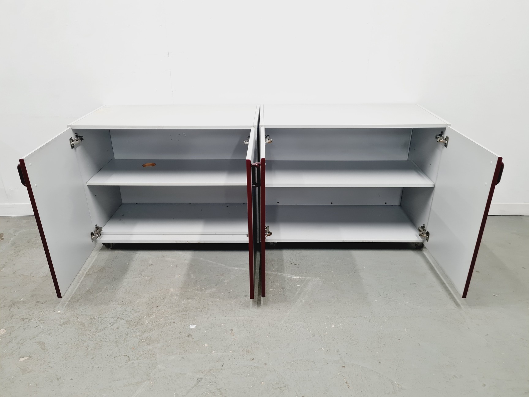 Image of Set of 4 S+B Under Bench Lab Storage, 2 x 2 Door Cupboards, 2 x 3 Drawer Chests