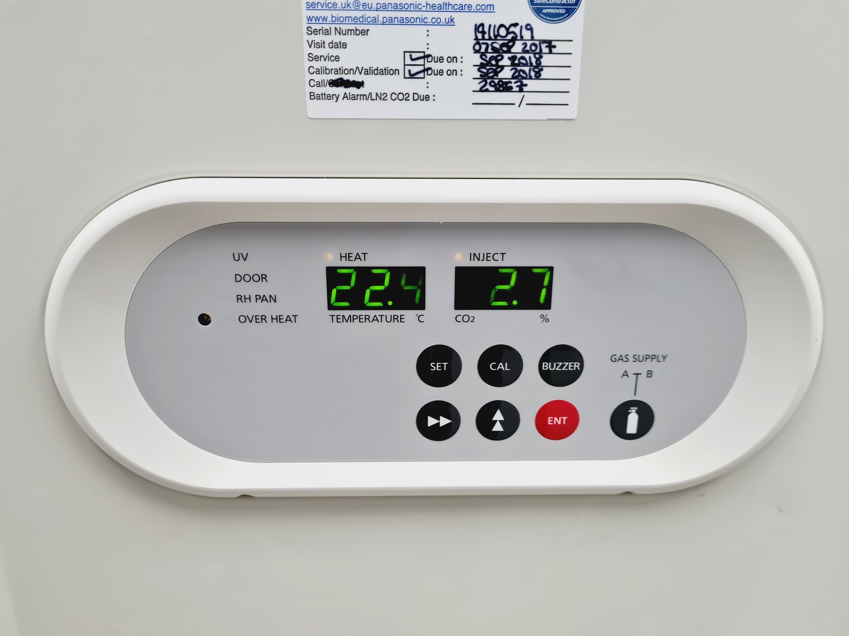 Image of Panasonic CO2 Incubator MCO-18AC-PE Lab