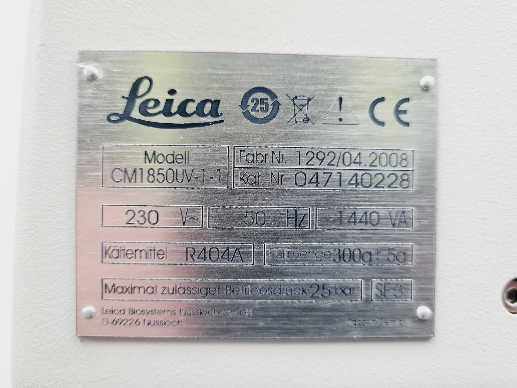 Image of Leica CM 1850 UV Cryostat