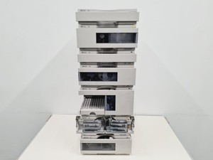 Thumbnail image of Hewlett Packard Series 1100 HPLC System - FLD, Degasser, QuatPump, ALS, ColComp