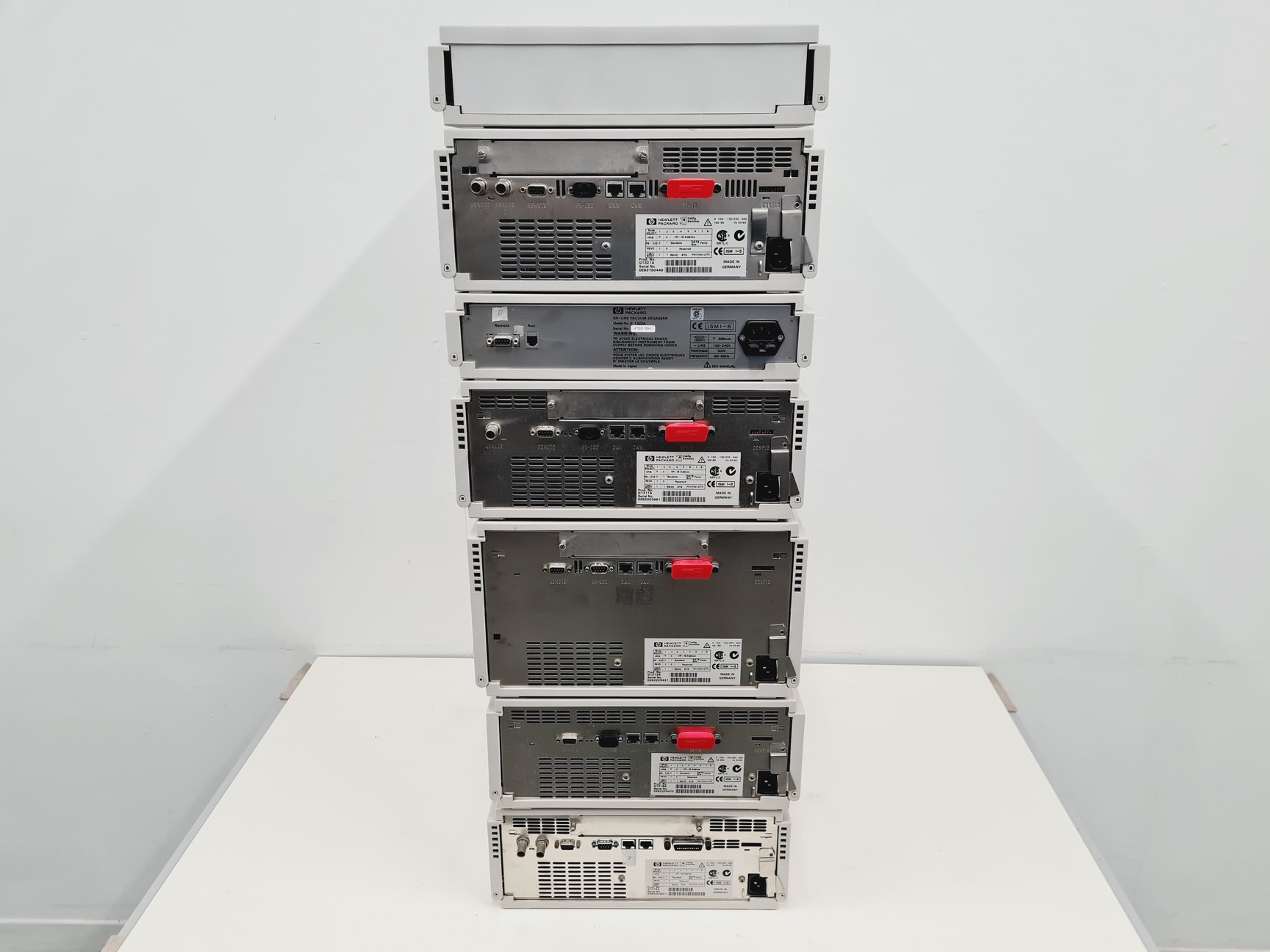 Image of Hewlett Packard Series 1100 HPLC System - FLD, Degasser, QuatPump, ALS, ColComp