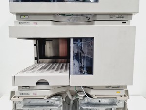 Thumbnail image of Hewlett Packard Series 1100 HPLC System - FLD, Degasser, QuatPump, ALS, ColComp
