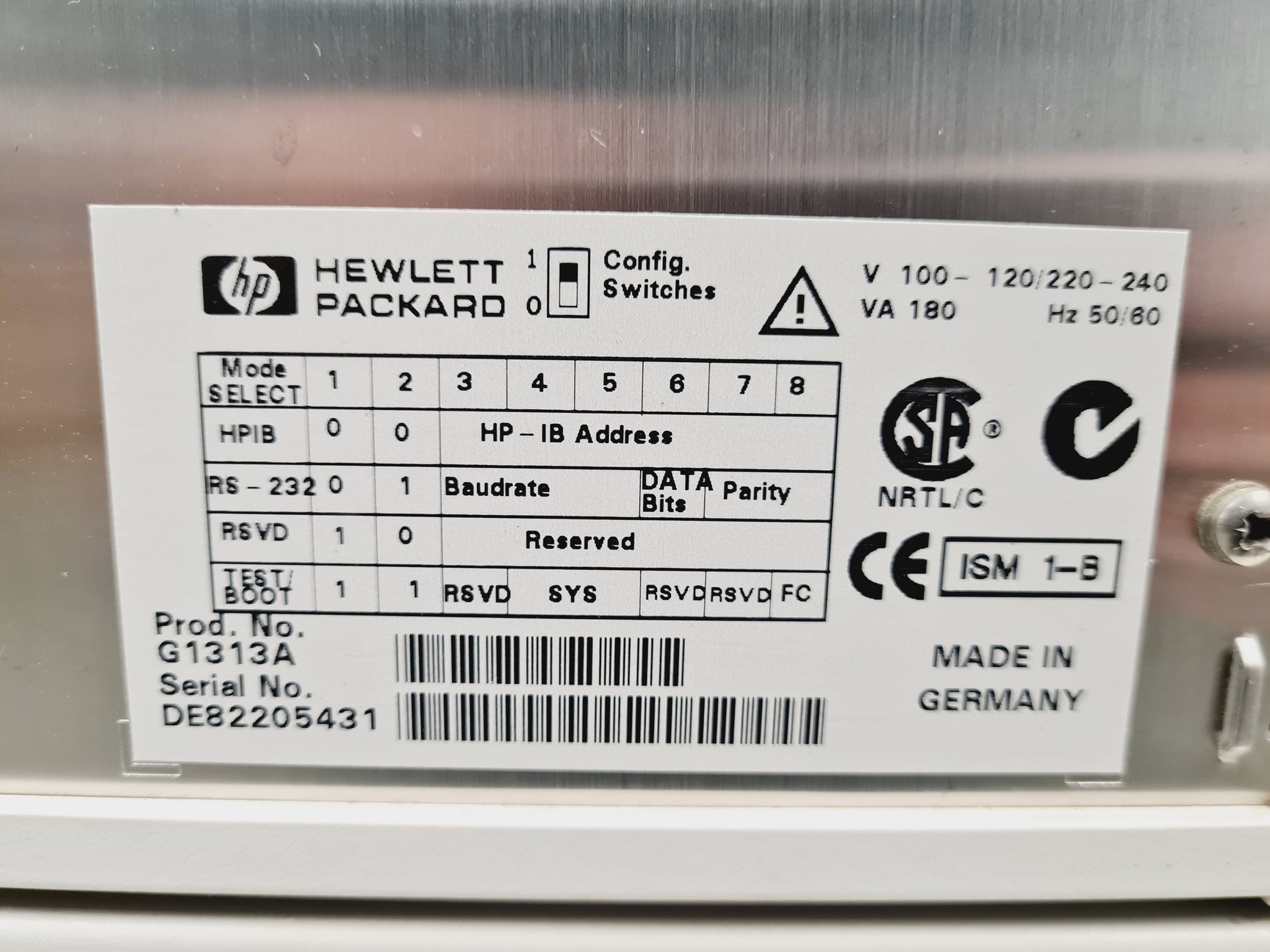 Image of Hewlett Packard Series 1100 HPLC System - FLD, Degasser, QuatPump, ALS, ColComp