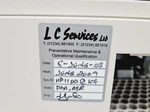 Thumbnail image of Hewlett Packard Series 1100 HPLC System - FLD, Degasser, QuatPump, ALS, ColComp