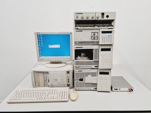 Image of Hewlett Packard 1050 Series HPLC System with VW Detector, Pump, Autosampler S/R