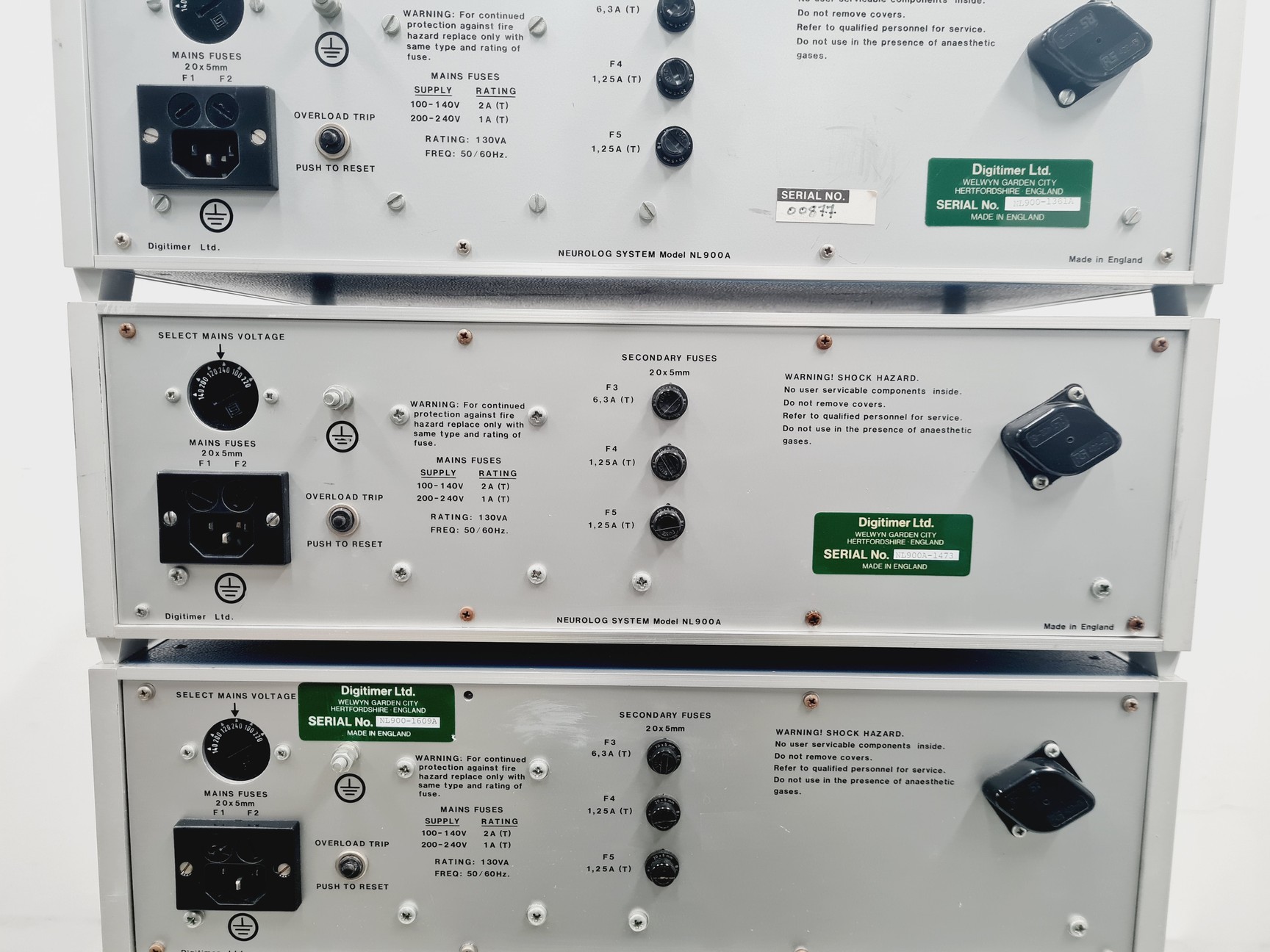 Image of 6 x Digitimer Neurolog System With 35 Modules 