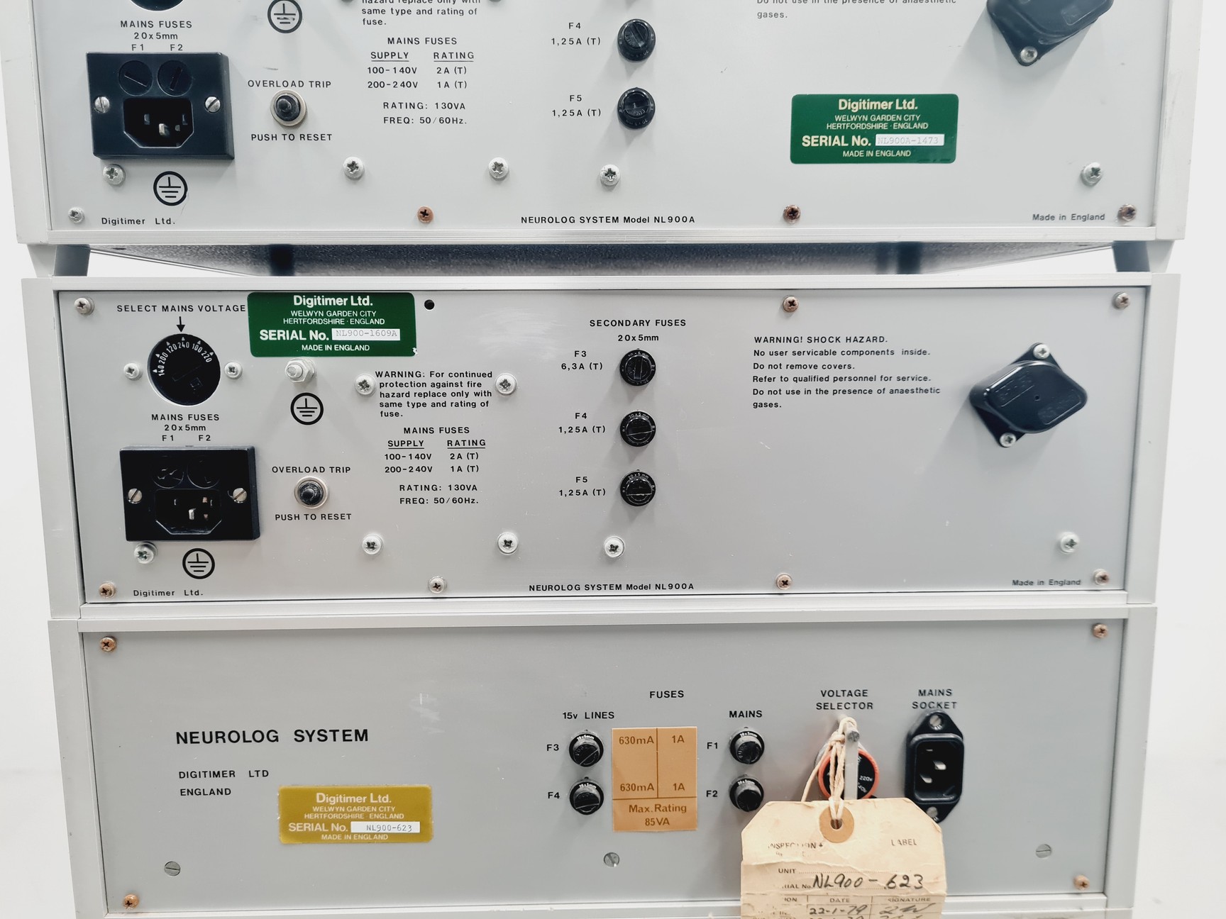 Image of 6 x Digitimer Neurolog System With 35 Modules 