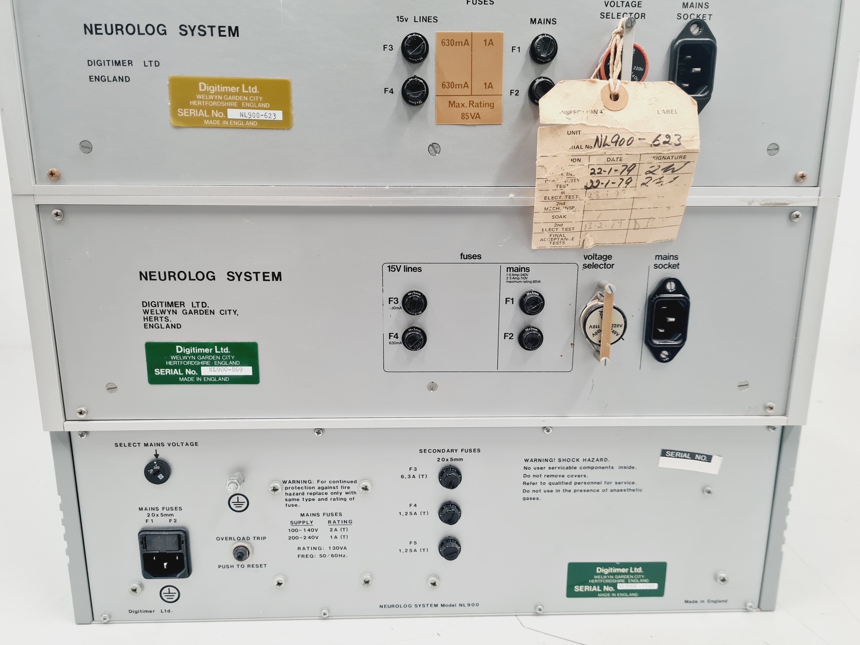 Image of 6 x Digitimer Neurolog System With 35 Modules 