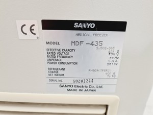 Thumbnail image of Sanyo MDF-435 Medical Ultra-Low Chest Freezer -45ºc Lab