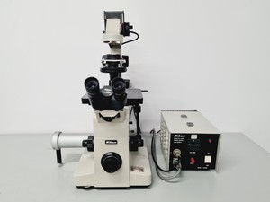 Thumbnail image of Nikon Diaphot Microscope with Nikon Mercury Lamp PSU HBO-100W/2