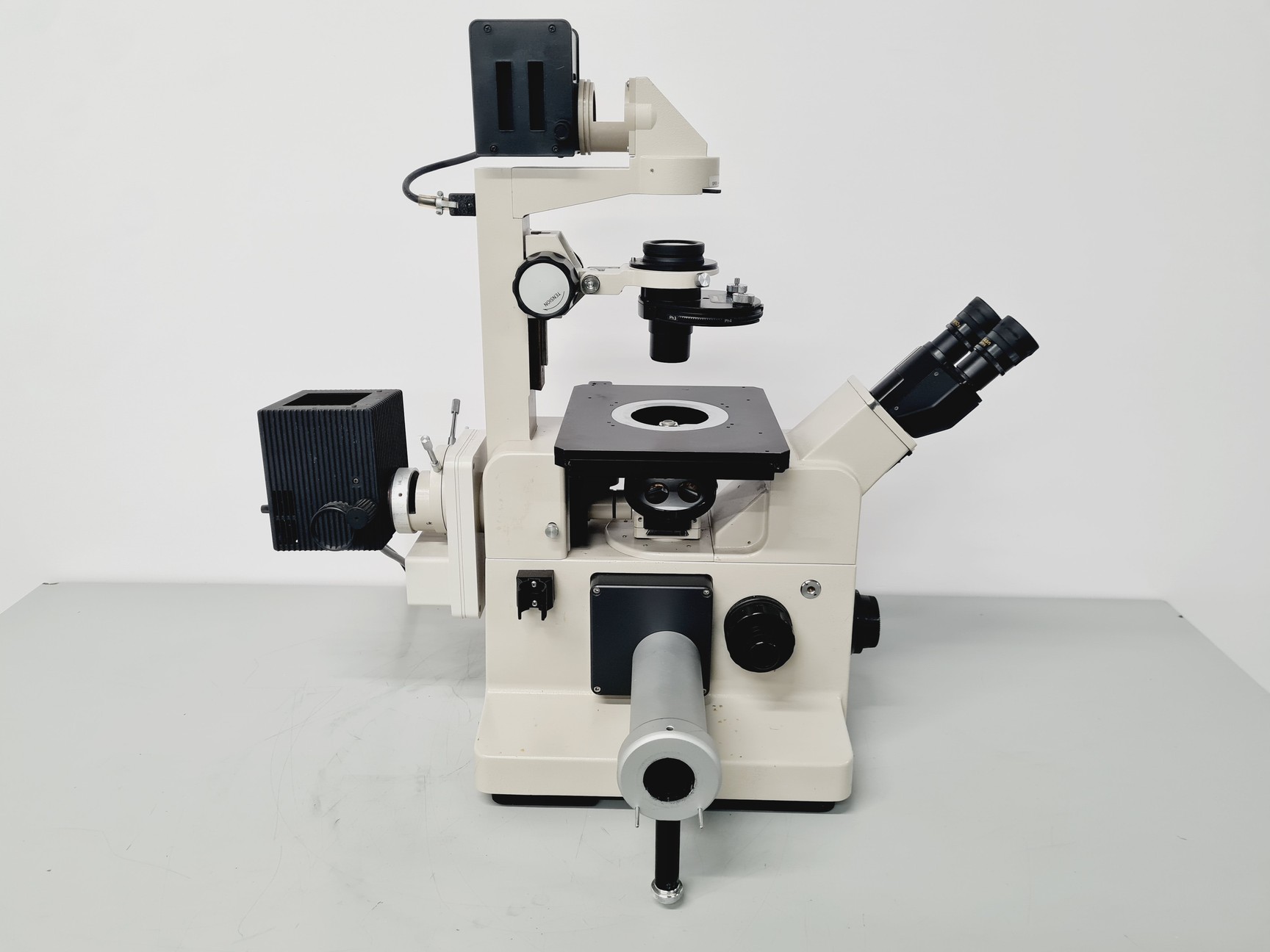 Image of Nikon Diaphot Microscope with Nikon Mercury Lamp PSU HBO-100W/2