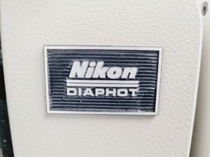 Thumbnail image of Nikon Diaphot Microscope with Nikon Mercury Lamp PSU HBO-100W/2