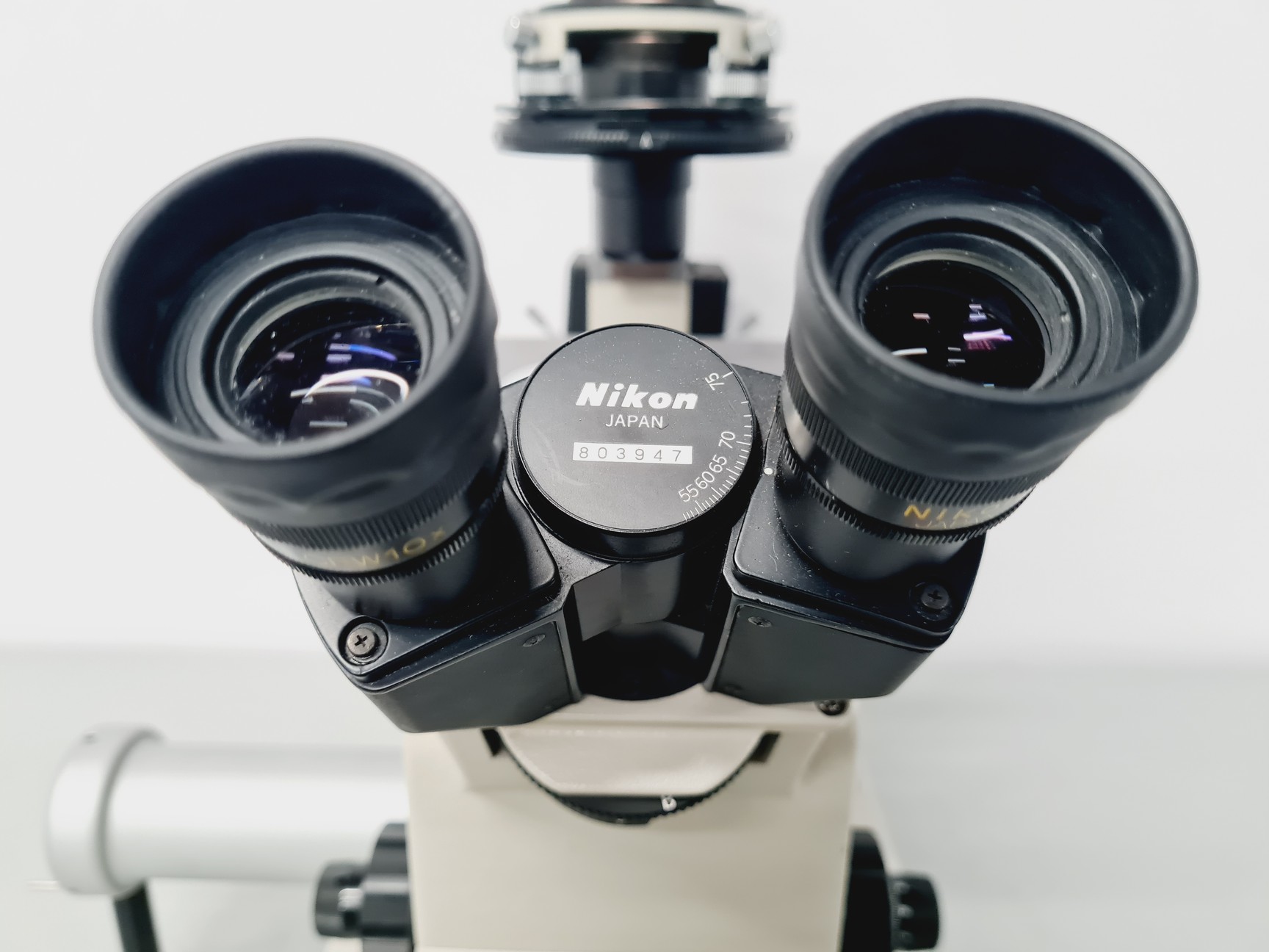 Image of Nikon Diaphot Microscope with Nikon Mercury Lamp PSU HBO-100W/2
