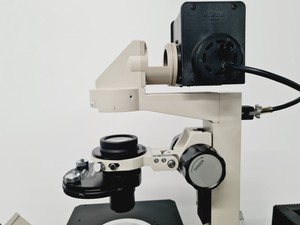 Thumbnail image of Nikon Diaphot Microscope with Nikon Mercury Lamp PSU HBO-100W/2