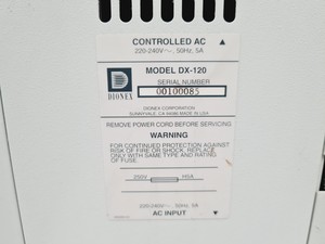 Thumbnail image of Dionex DX-120 Ion Chromatograph 