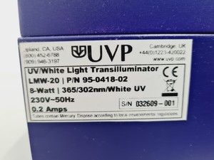 Thumbnail image of UVP BioSpectrum 315 Imaging system with UVP White/2UV Transilluminator