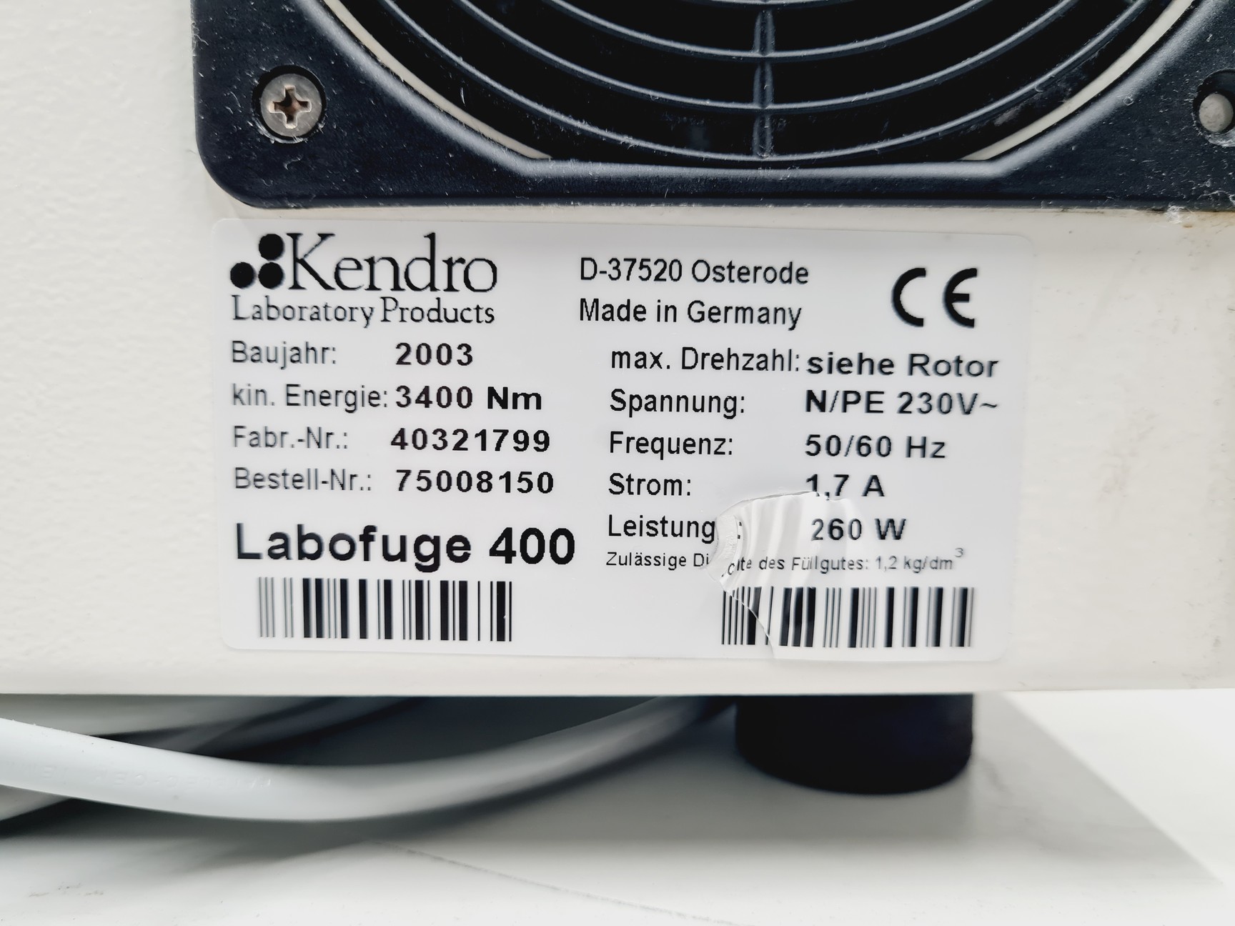Image of Heraeus Labofuge 400 Centrifuge