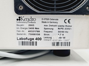 Thumbnail image of Heraeus Labofuge 400 Centrifuge