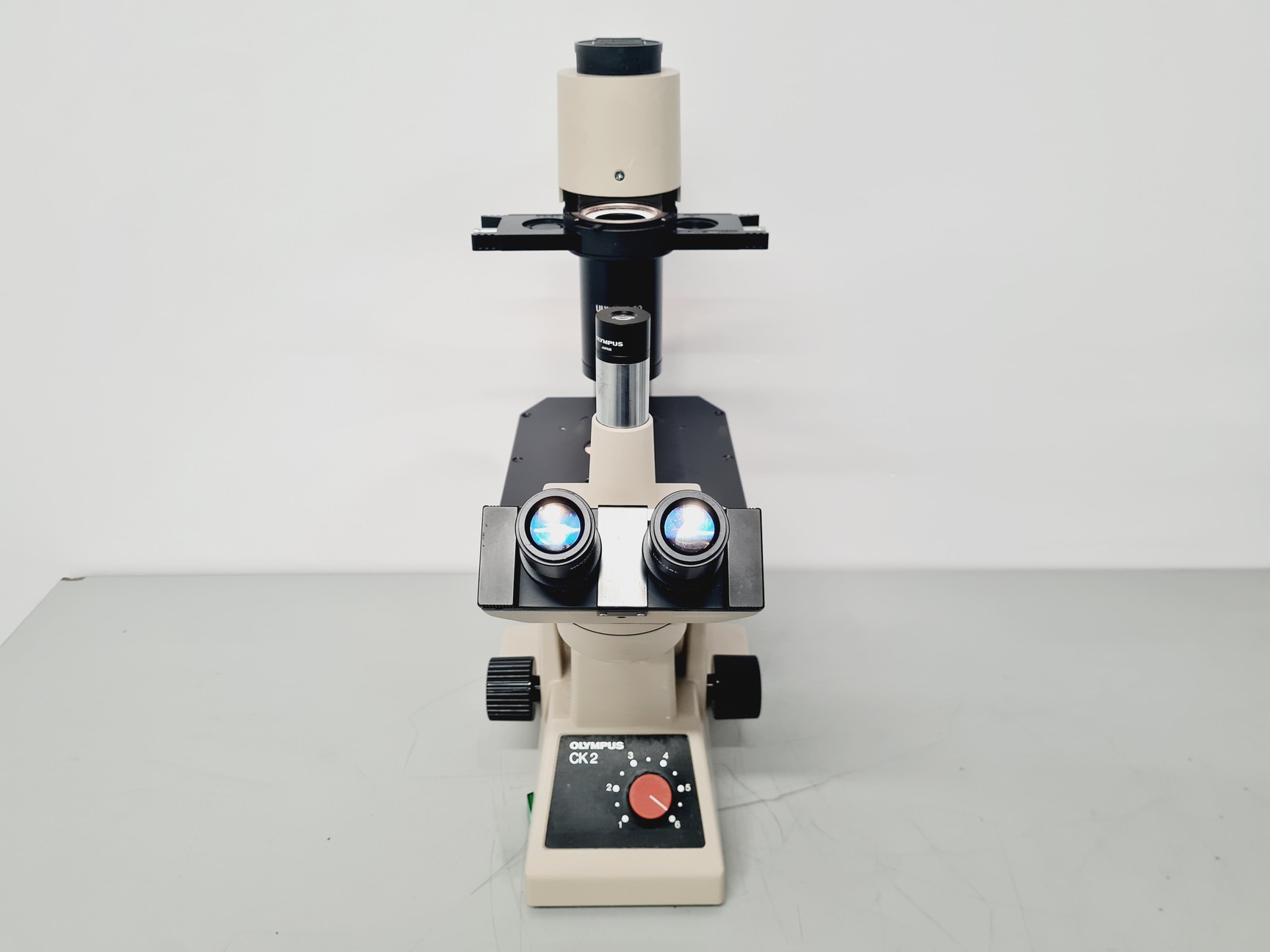 Image of Olympus CK 2 Microscope w/ 4 x Objectives Lab