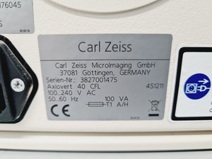 Thumbnail image of Carl Zeiss Axiovert 40 CFL Microscope w/ 4 x Objectives Lab