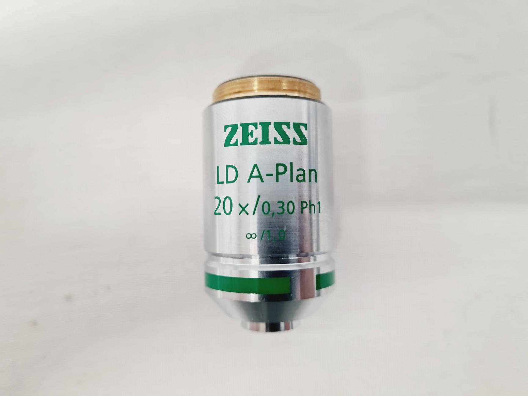 Image of Carl Zeiss Axiovert 40 CFL Microscope w/ 4 x Objectives Lab