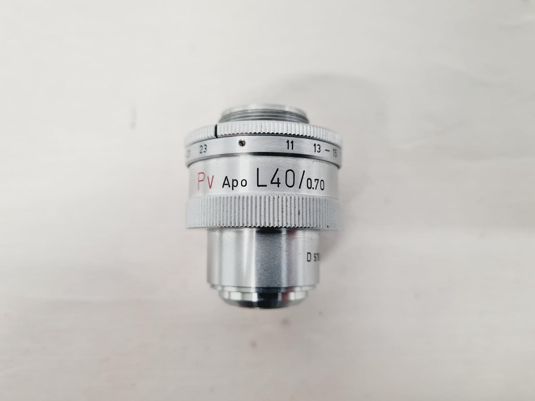 Image of Leitz Wetzlar 786496 Microscope w/ 5 x Objectives Lab