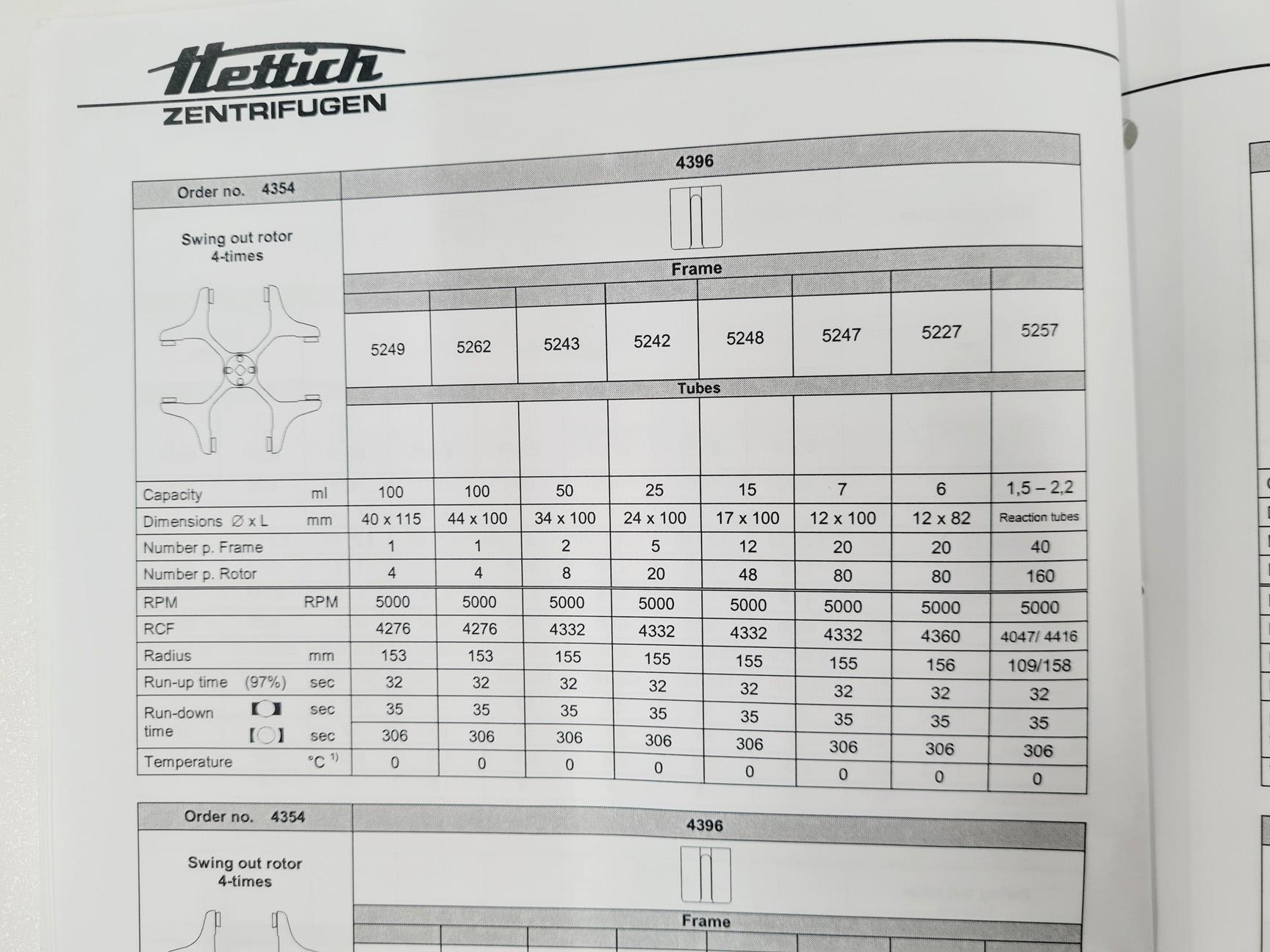 Image of Hettich Rotina 46 R 4610 Centrifuge