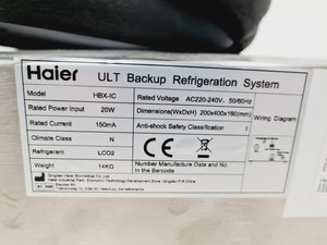 Thumbnail image of Haier Liquid CO2 Freezer Backup System HBX-IC