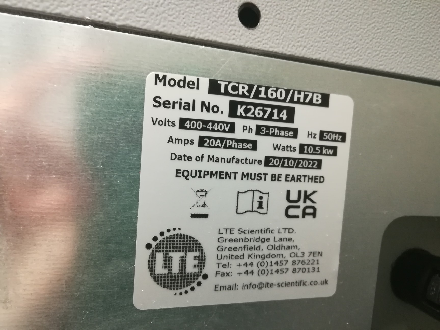 Image of LTE Touchclave R TCR/160/H7B Cylindrical Chamber Autoclave 2022