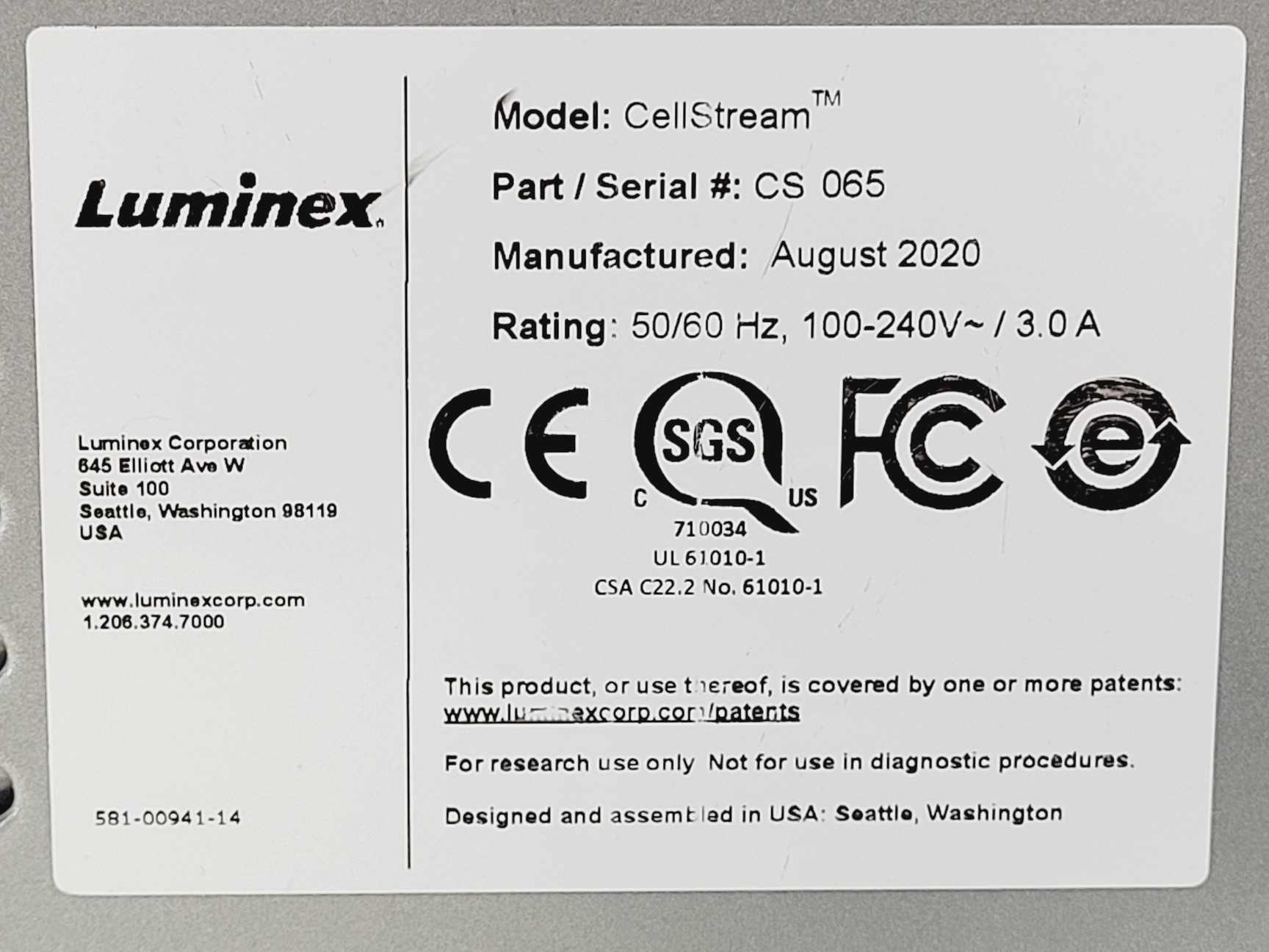 Image of Luminex Amnis CellStream Flow Cytometry System Lab