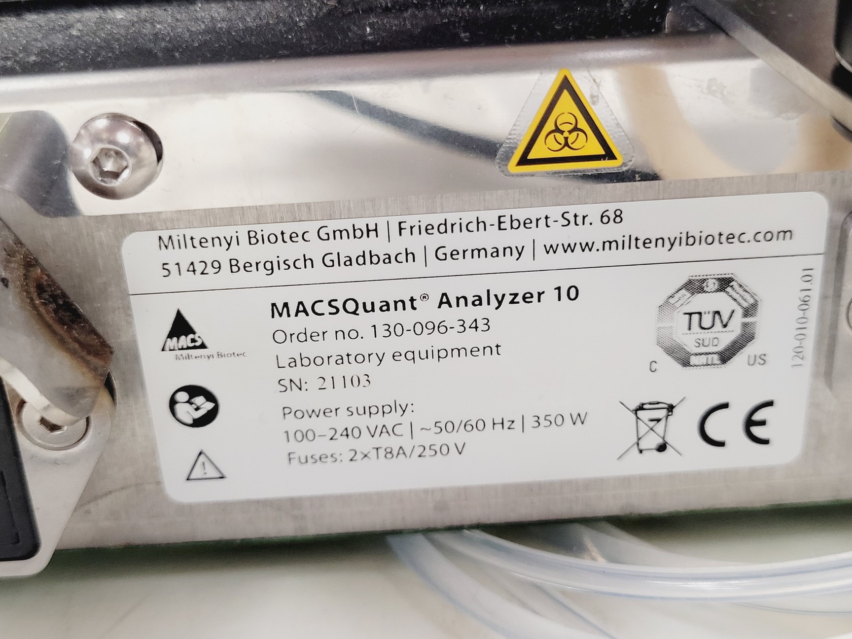 Macsquant Rack Miltenyi Biotech MACSQuant Analyser 10
