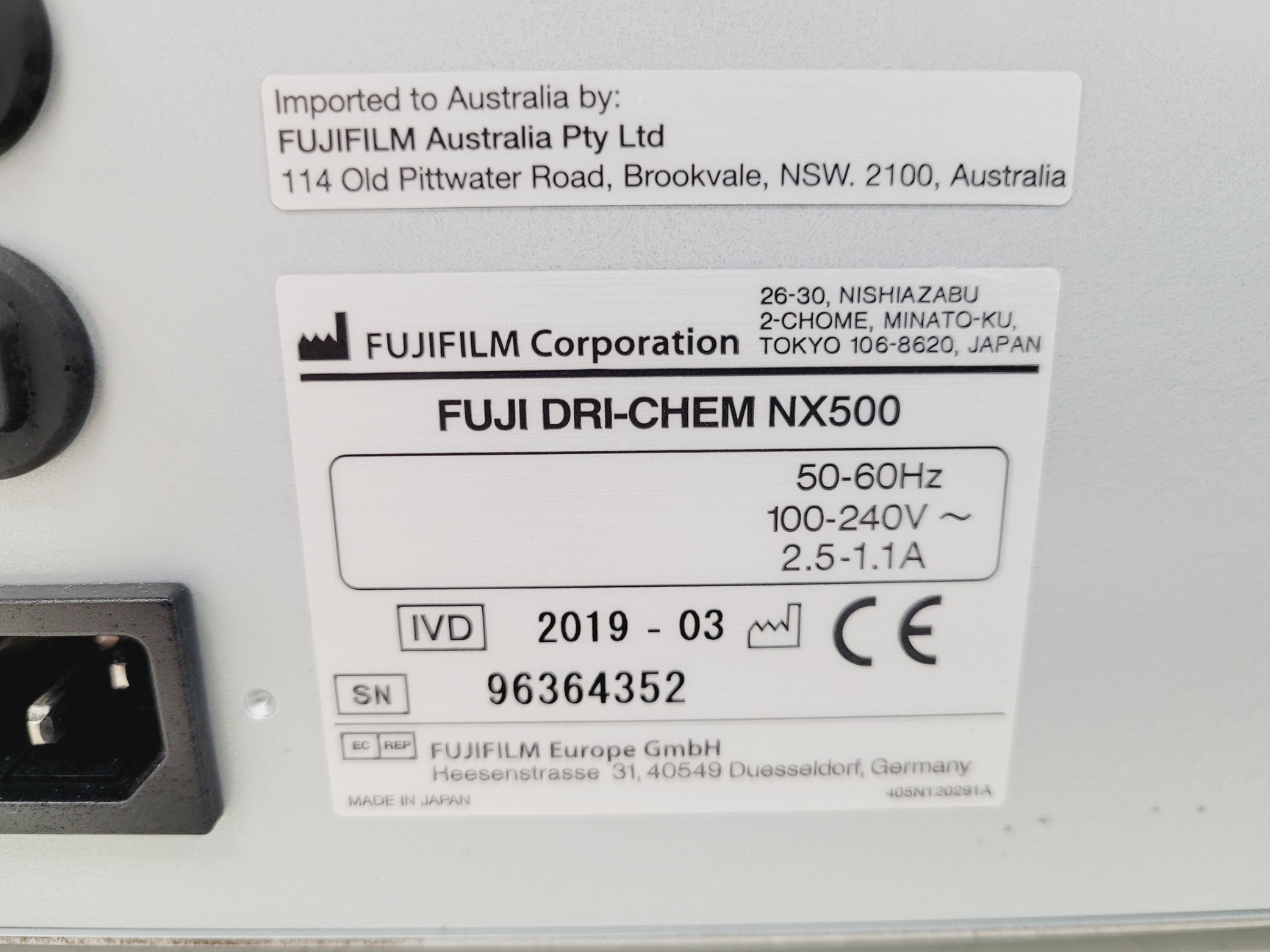 Image of FUJIFILM Dri-Chem NX500 Clinical Dry‑Chemistry Analyser Lab