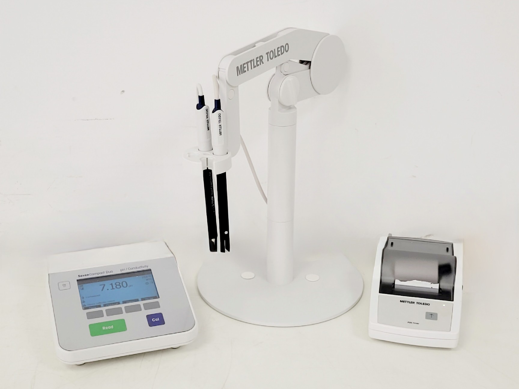 Image of Mettler Toledo SevenCompact Duo pH/ Conductivity w/ P25 Printer Lan