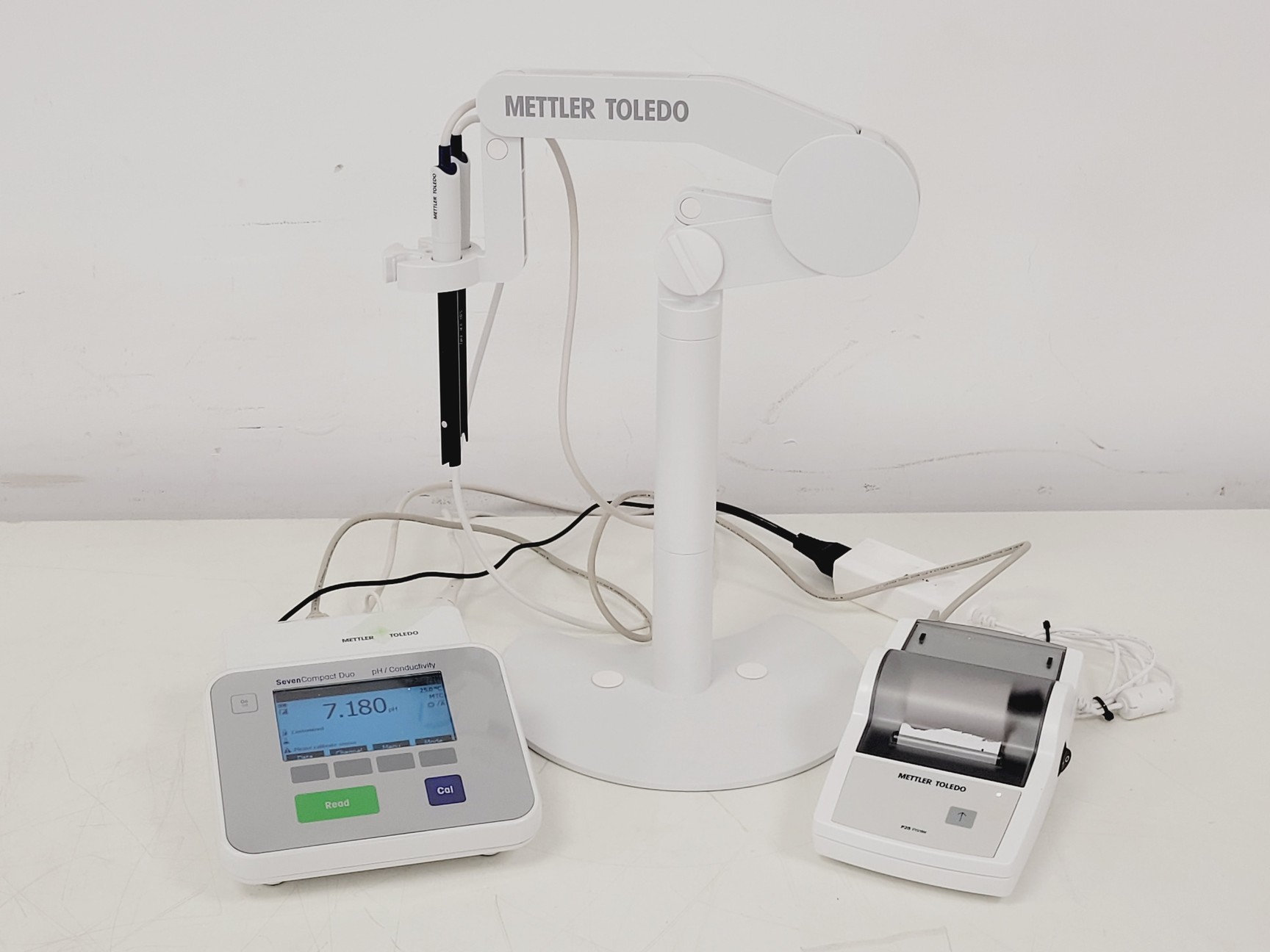 Image of Mettler Toledo SevenCompact Duo pH/ Conductivity w/ P25 Printer Lan