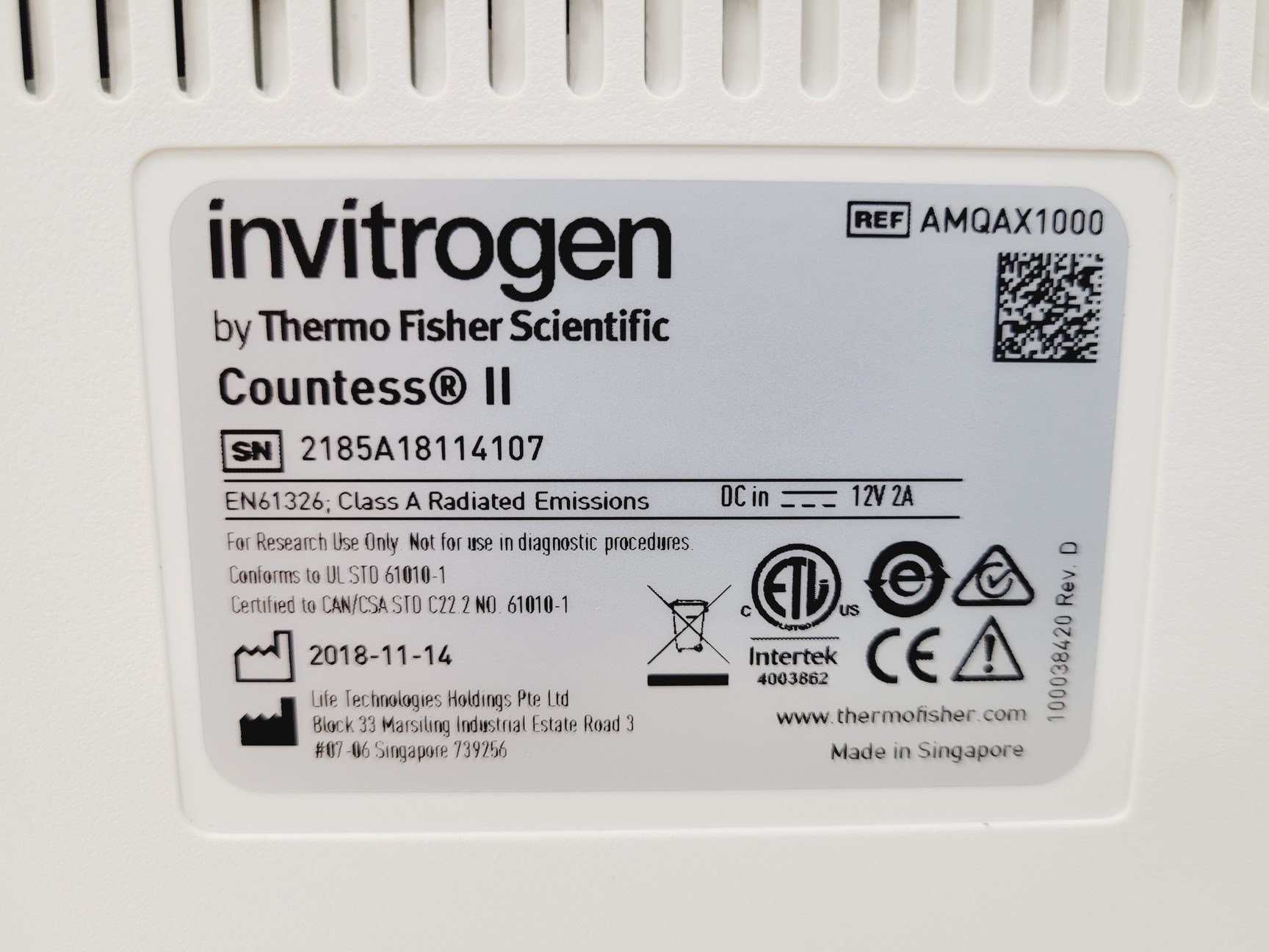Image of Invitrogen Countess II Automated Cell Counter Lab