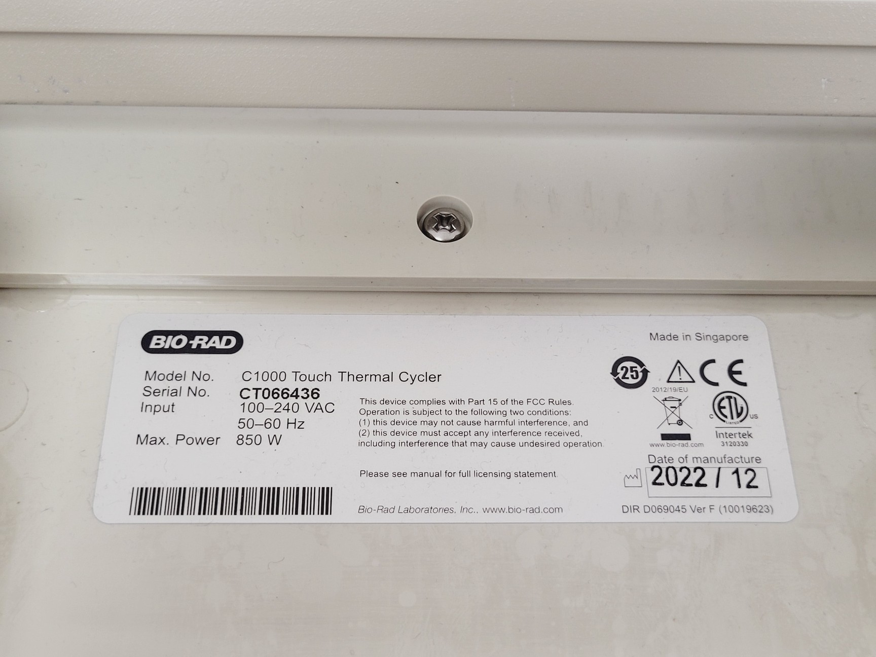 Image of Bio-Rad C1000 Touch Thermal Cycler Lab