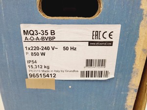 Thumbnail image of Grundfos Milli-Q MQ 35 All-In-One Pressure Booster Pump