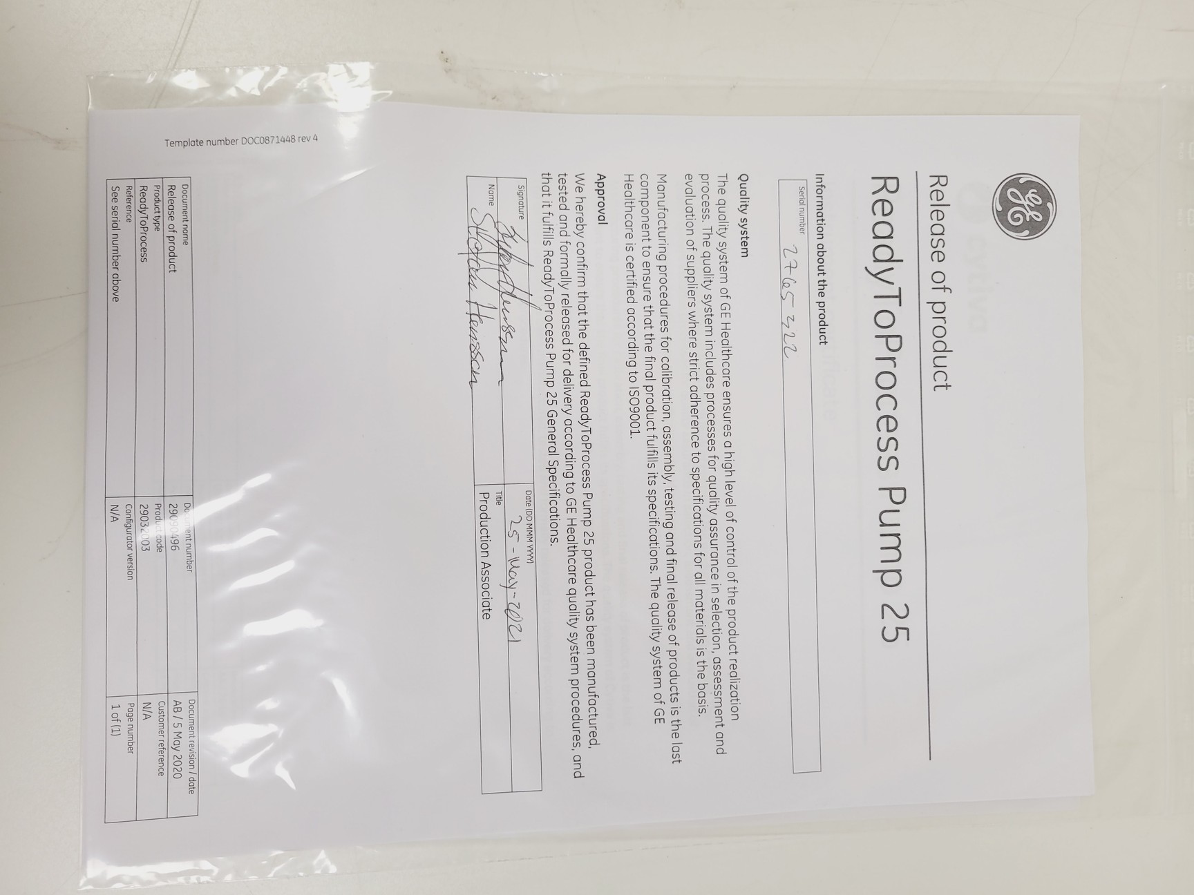 Image of Cytiva Model ReadyToProcess Pump25 Lab