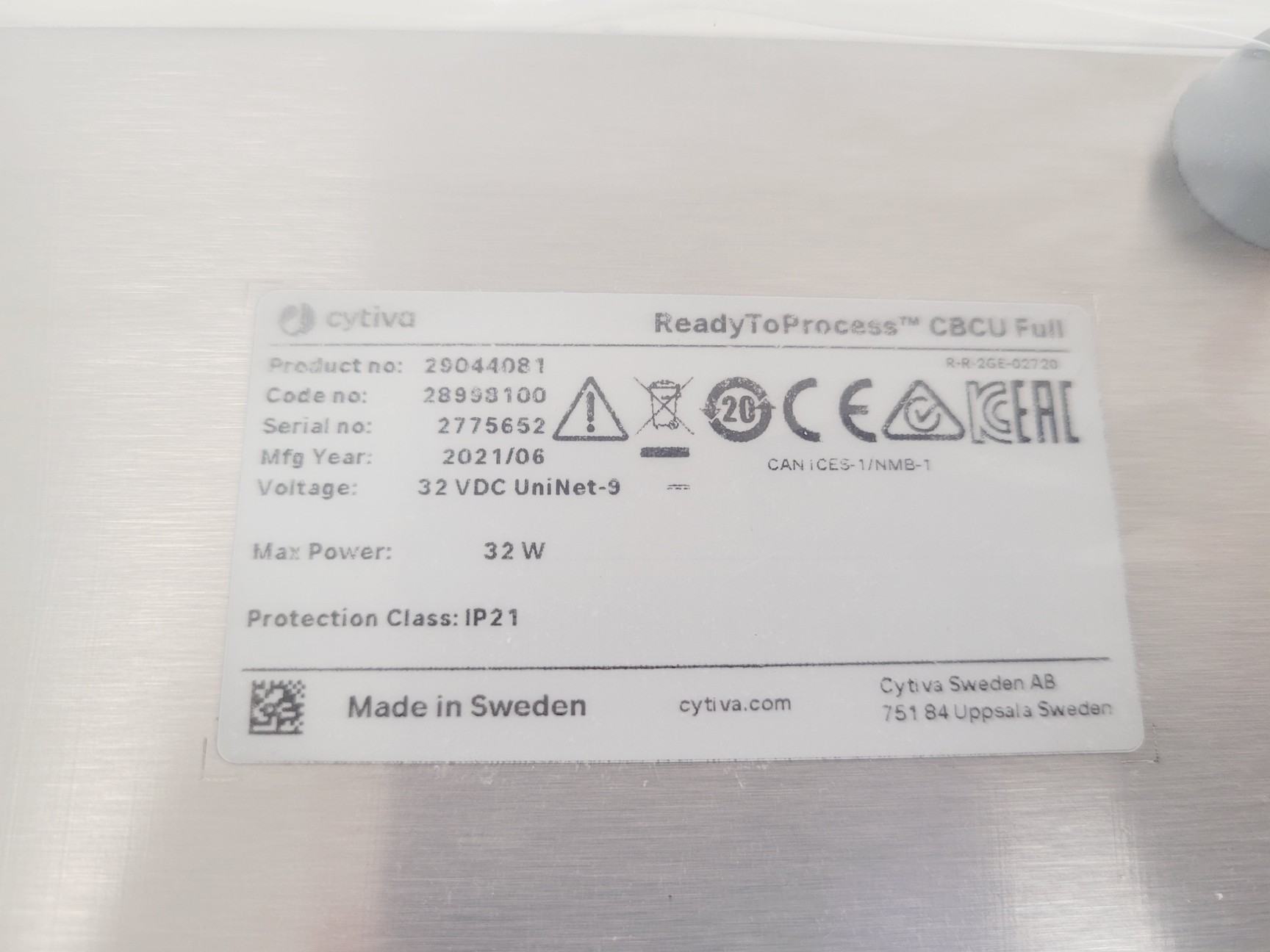 Image of New Cytiva 29044081 ReadyToProcess CBCU Unit for WAVE 25 Bioreactor System Lab