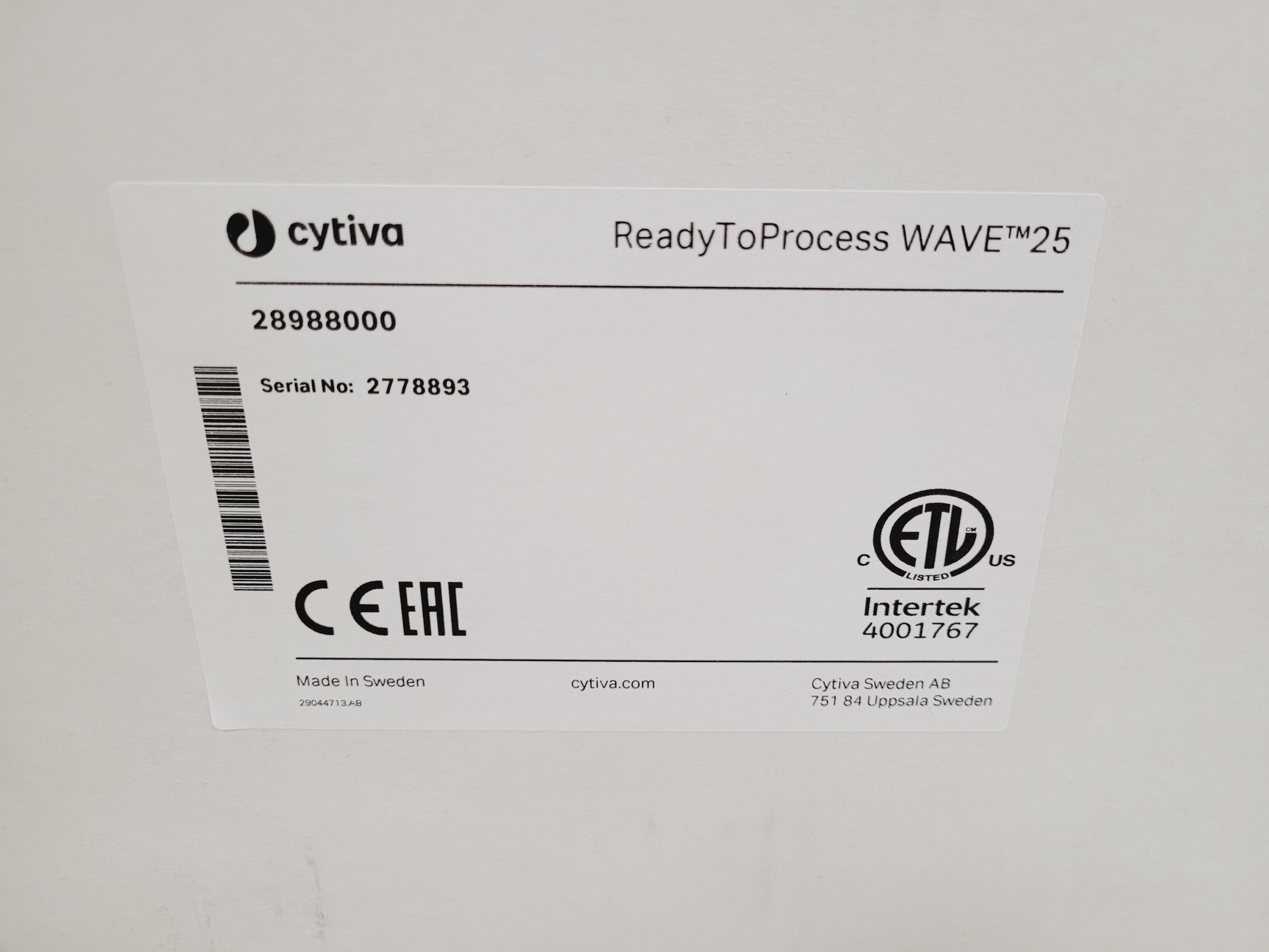 Image of New Cytiva ReadyToProcess WAVE 25 Rocker Lab