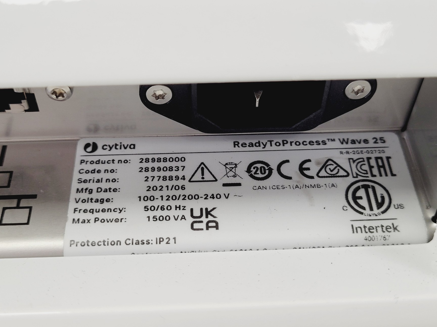 Image of Cytiva ReadyToProcess WAVE 25 w/ Tray 20 Lab
