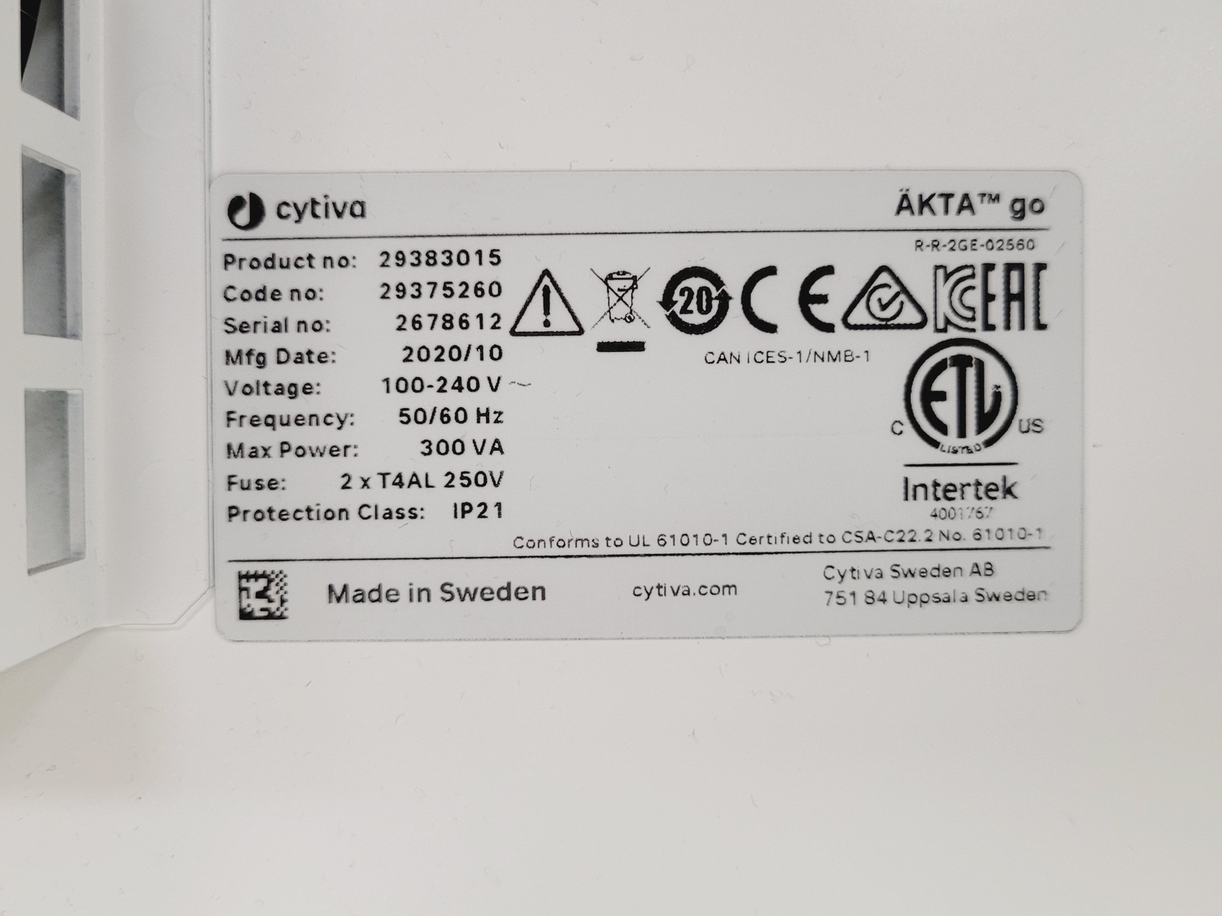 Image of Cytiva AKTA Go FPLC Protein Purification System Lab