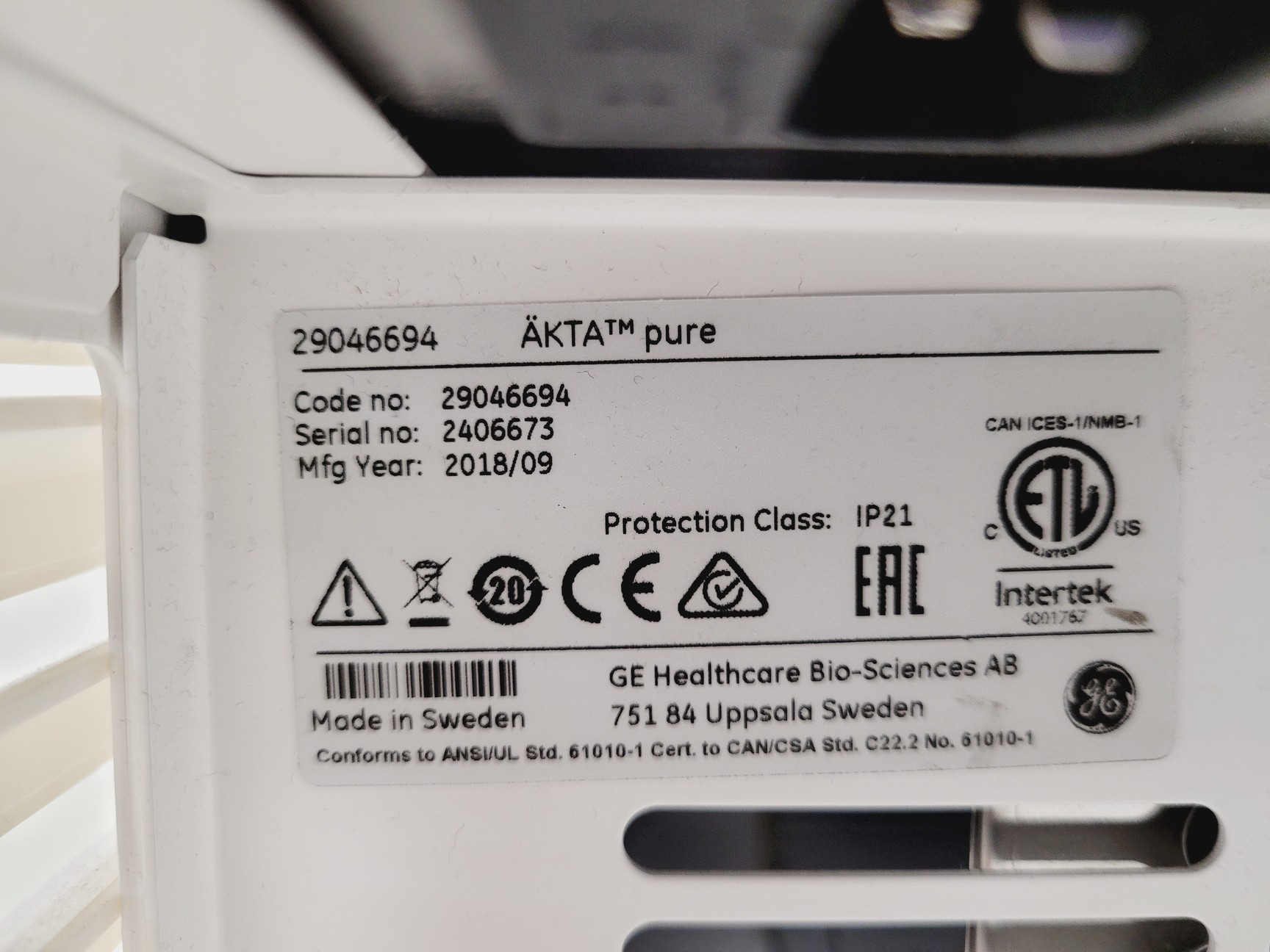 Image of GE Healthcare AKTA Pure FPLC Chromatography System - Spares/Repair Lab